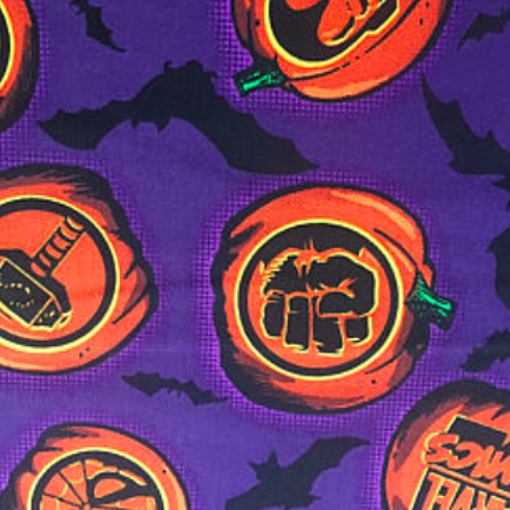 Marvel Halloween Purple Fabric